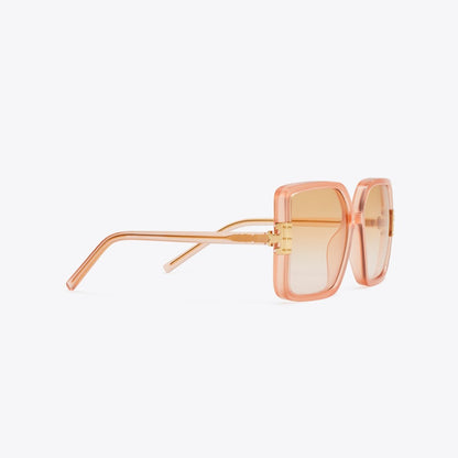 Tory Burch Eleanor Oversized Square Sunglasses TRANSPARENT ORANGE/PINK GRADIENT ORANGE