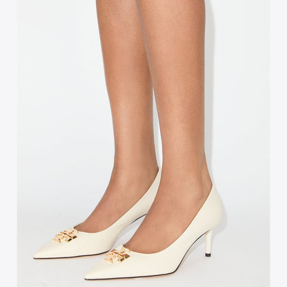 Tory Burch Eleanor Pump LIGHT CREAM / GOLD