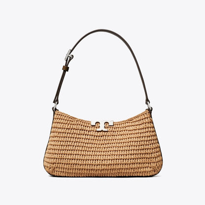 Tory Burch Eleanor Raffia Slim Shoulder Bag Honeycomb