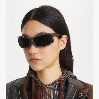 Tory Burch Eleanor Runway Sunglasses BROWN/DARK GREY