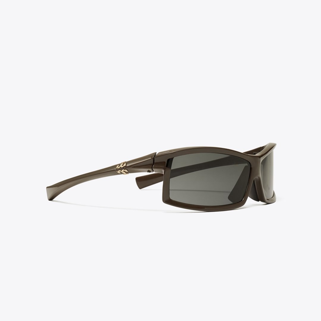 Tory Burch Eleanor Runway Sunglasses BROWN/DARK GREY