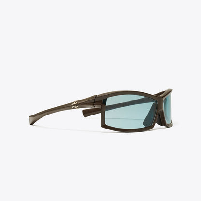Tory Burch Eleanor Runway Sunglasses BROWN/LIGHT BLUE