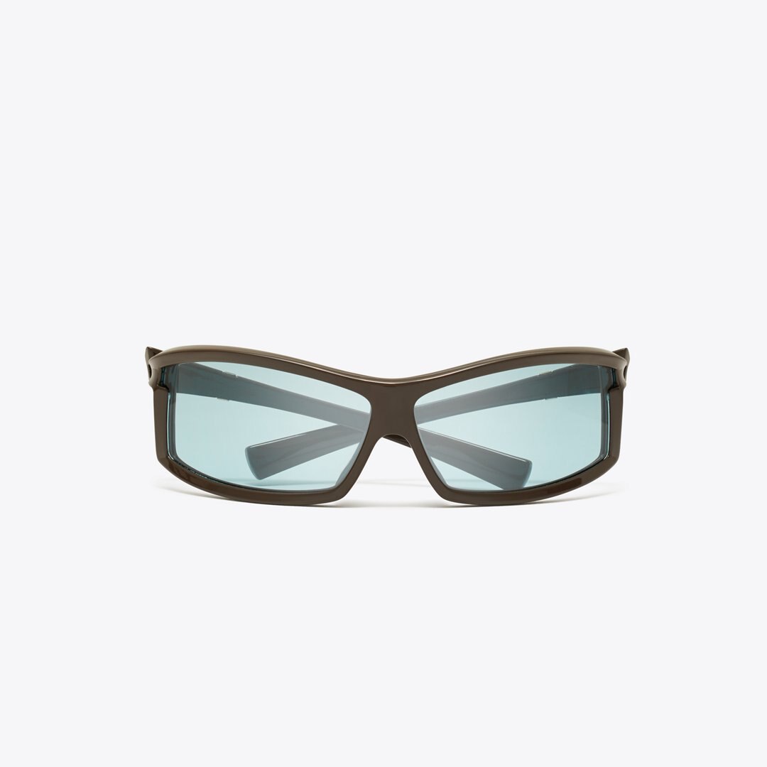 Tory Burch Eleanor Runway Sunglasses BROWN/LIGHT BLUE