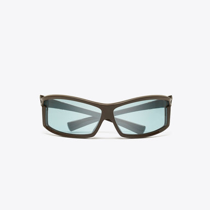 Tory Burch Eleanor Runway Sunglasses BROWN/LIGHT BLUE