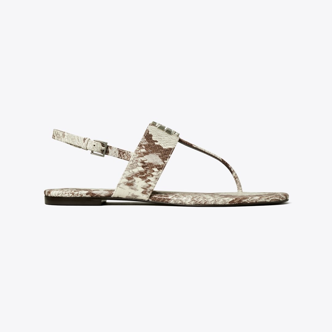 Tory Burch Eleanor Sandal GRANITE ROCCIA / GOLD