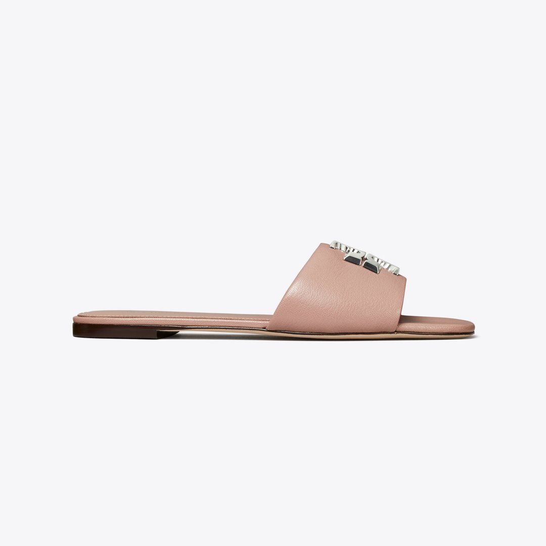 Tory Burch Eleanor Slide LIGHT MAUVE / SILVER