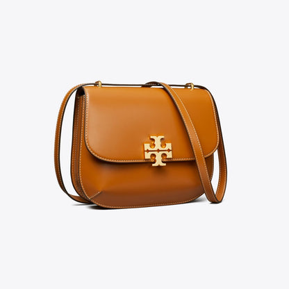 Tory Burch Eleanor Slim Saddlebag Malt Whiskey
