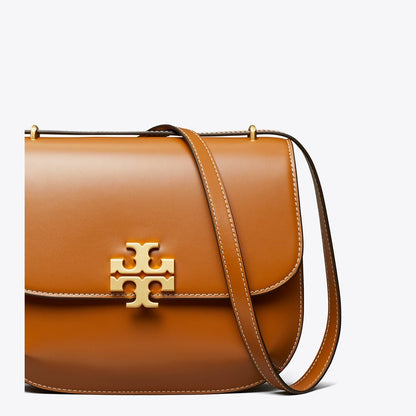 Tory Burch Eleanor Slim Saddlebag Malt Whiskey
