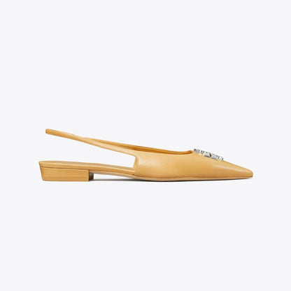 Tory Burch Eleanor Slingback Flat HONEYCOMB TAN
