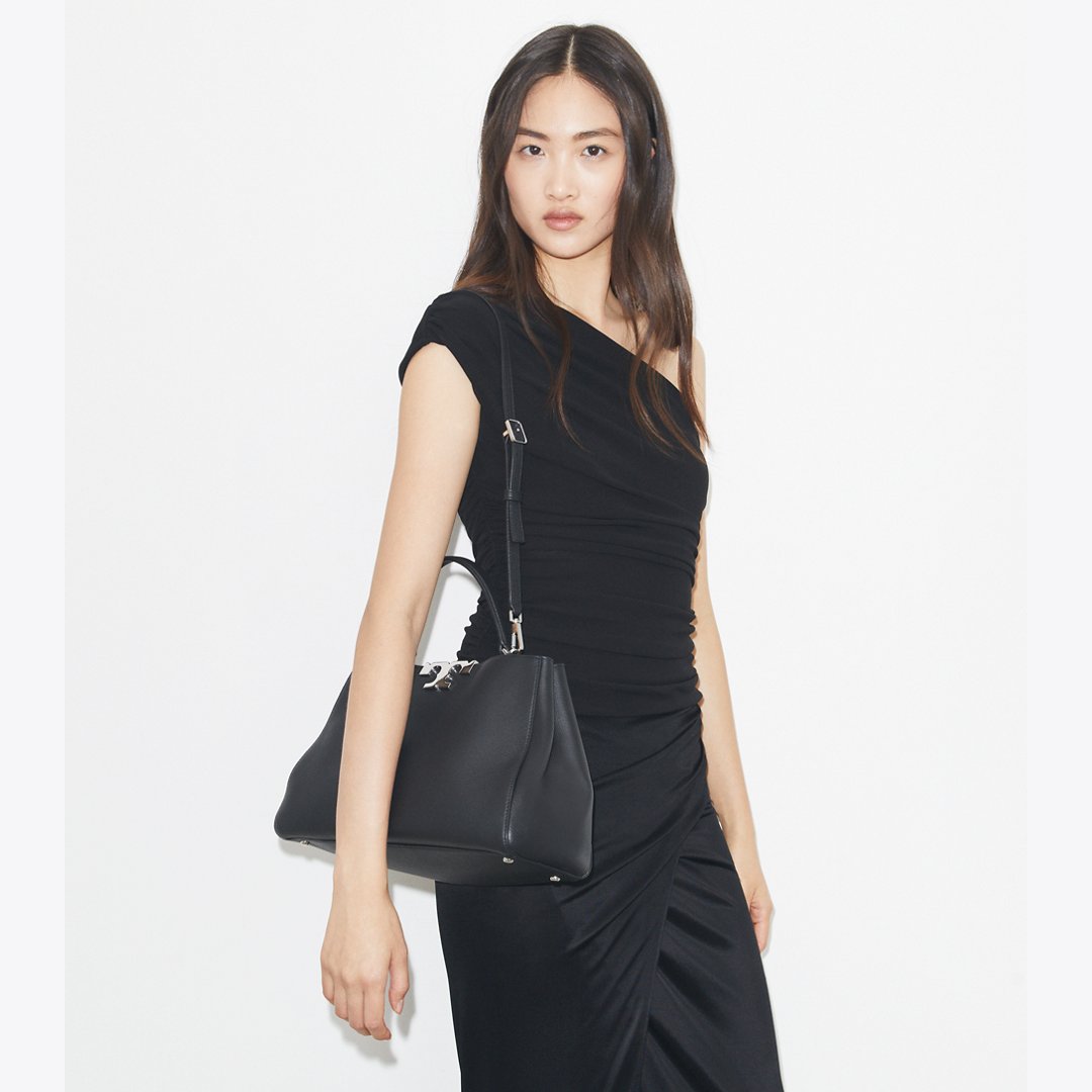 Tory Burch Eleanor Soft Satchel Black