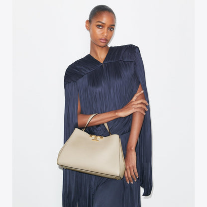 Tory Burch Eleanor Soft Satchel Light Stone