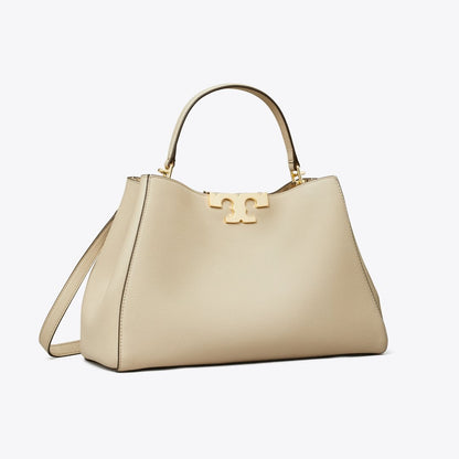 Tory Burch Eleanor Soft Satchel Light Stone
