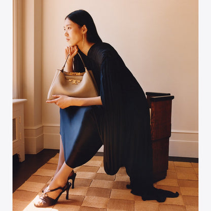 Tory Burch Eleanor Soft Satchel Light Stone