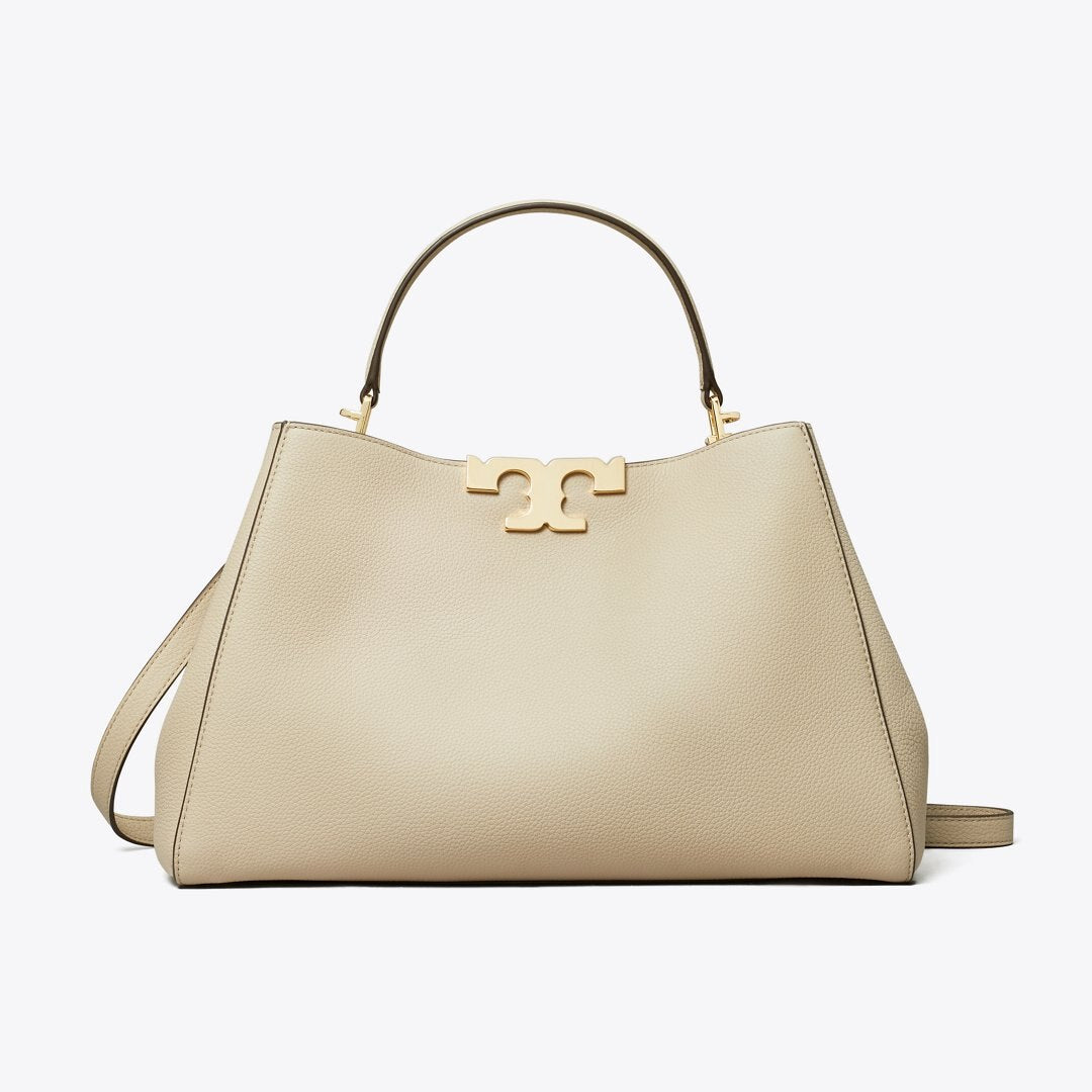Tory Burch Eleanor Soft Satchel Light Stone