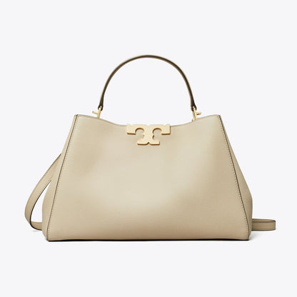 Tory Burch Eleanor Soft Satchel Light Stone
