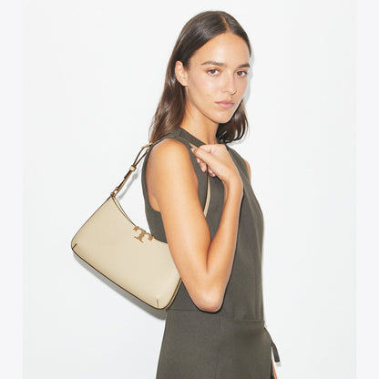 Tory Burch Eleanor Soft Slim Shoulder Bag Light Stone