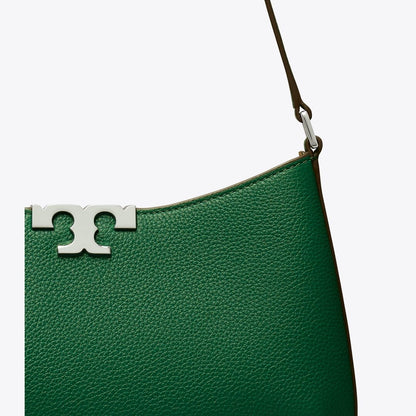 Tory Burch Eleanor Soft Slim Shoulder Bag Dark Kale