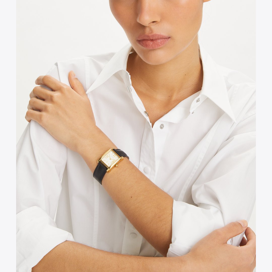 Tory Burch Eleanor Watch IVORY/BLACK