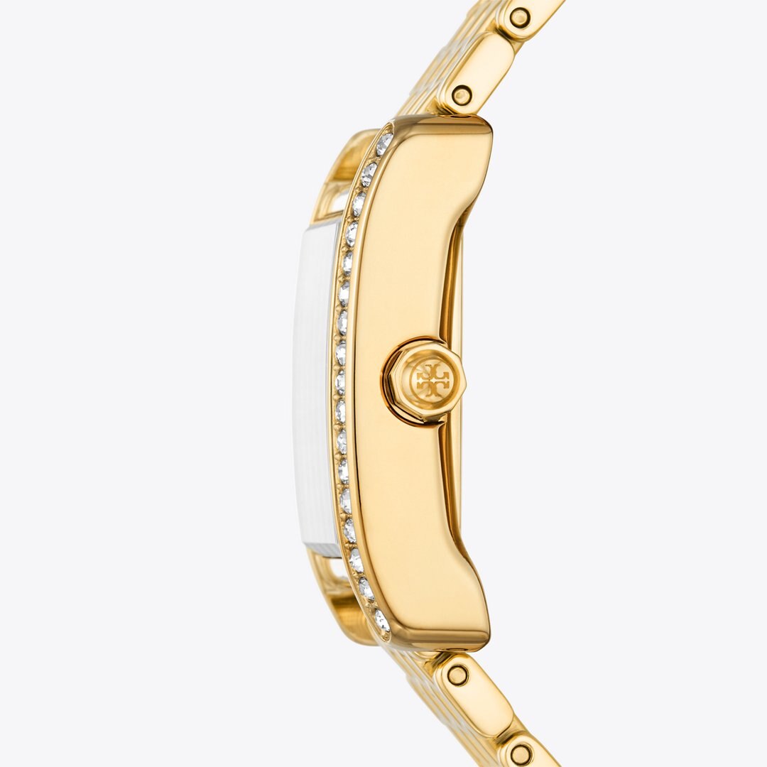 Tory Burch Eleanor Watch WHITE MOP/GOLD