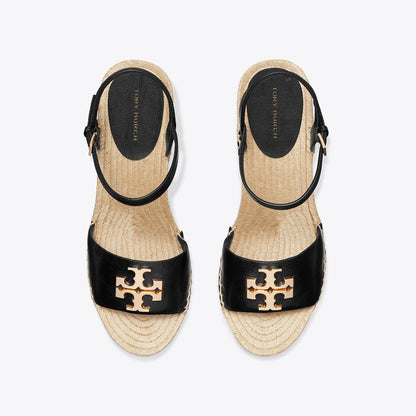 Tory Burch Eleanor Wedge Espadrille PERFECT BLACK / GOLD