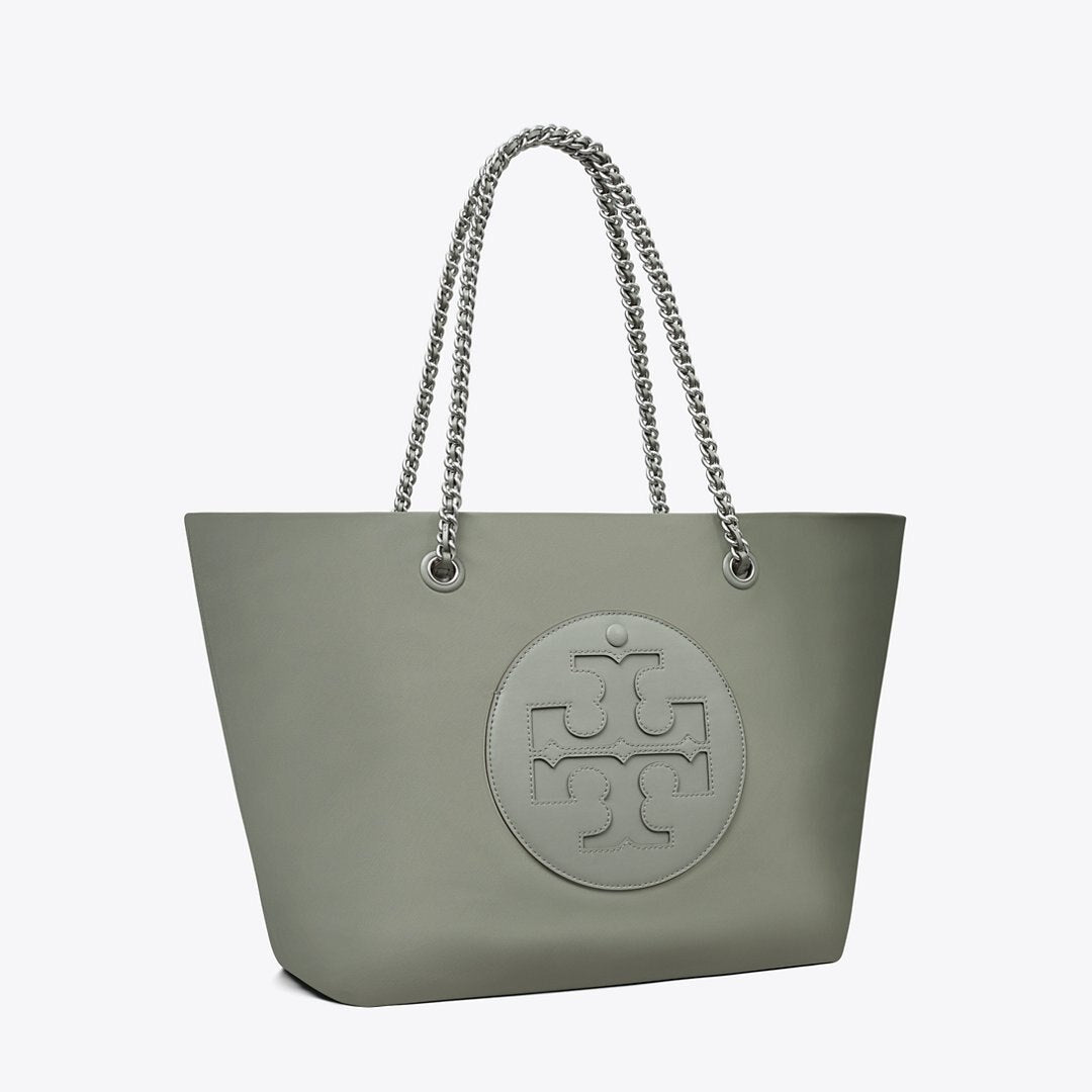 Tory Burch Ella Chain Tote Shale Rock