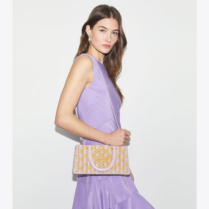 Tory Burch Ella Hand-Crocheted East-West Tote Pale Purple