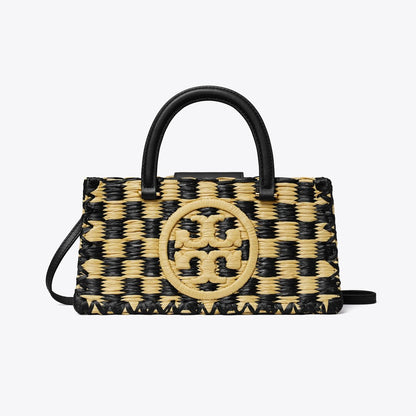 Tory Burch Ella Hand-Crocheted East-West Tote Black / Natural