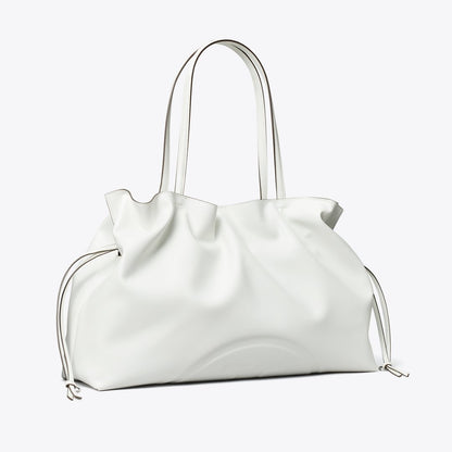 Tory Burch Ella natuura Drawstring Tote Bianco
