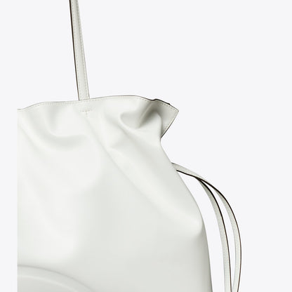 Tory Burch Ella natuura Drawstring Tote Bianco