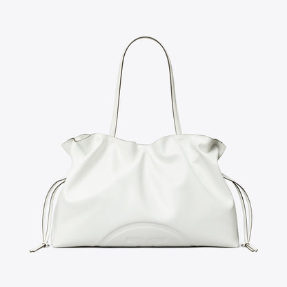 Tory Burch Ella natuura Drawstring Tote Bianco