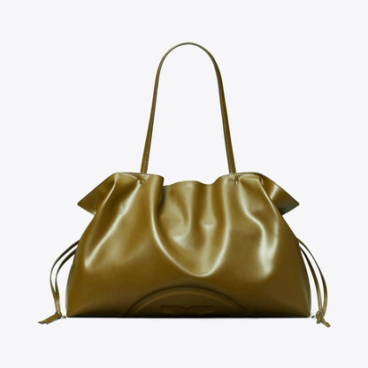 Tory Burch Ella natuura Drawstring Tote Dark Olive