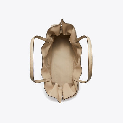 Tory Burch Ella natuura Drawstring Tote Light Stone