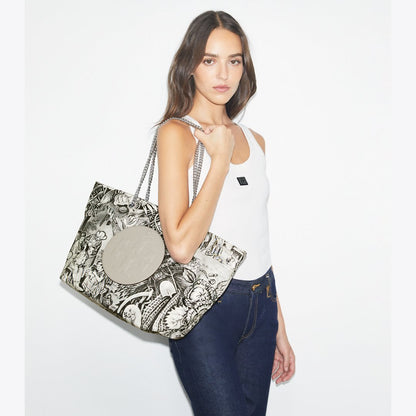 Tory Burch Ella Printed Chain Tote Alien Print