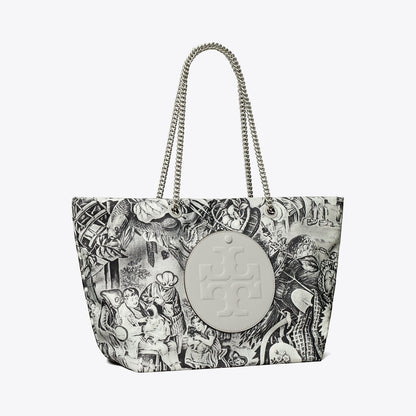 Tory Burch Ella Printed Chain Tote Alien Print