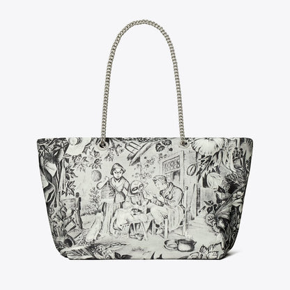 Tory Burch Ella Printed Chain Tote Alien Print