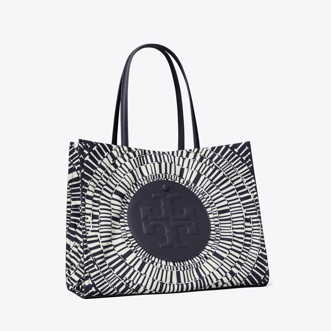 Tory Burch Ella Printed Small Tote Navy Circle