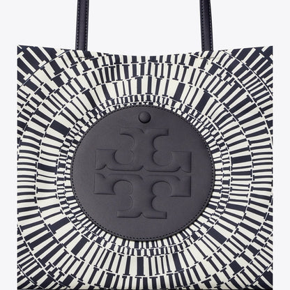 Tory Burch Ella Printed Small Tote Navy Circle