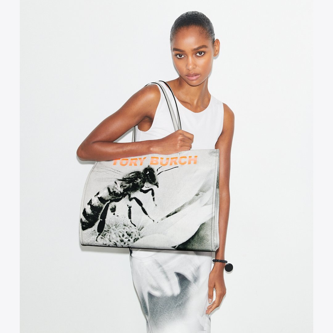 Tory Burch Ella Printed Tote Bee Print