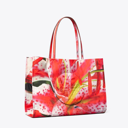 Tory Burch Ella Printed Tote Bold Pink