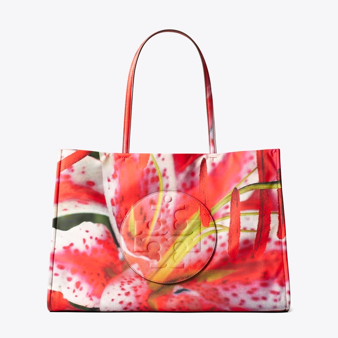 Tory Burch Ella Printed Tote Bold Pink