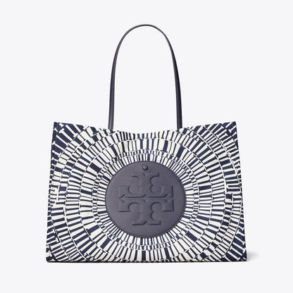 Tory Burch Ella Printed Tote Navy Circle
