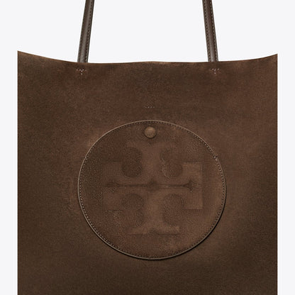 Tory Burch Ella Suede Tote Pine Bark