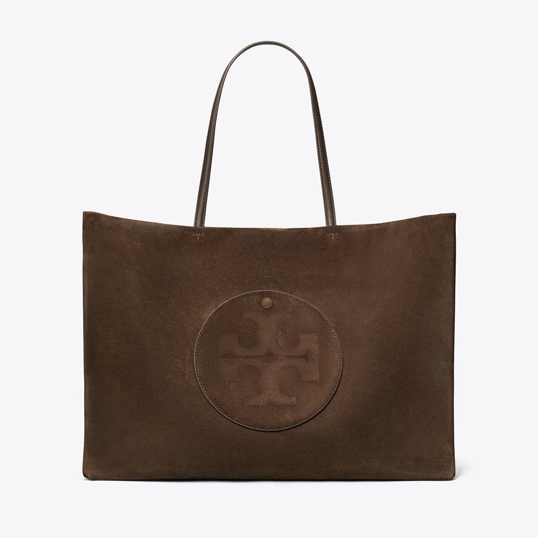 Tory Burch Ella Suede Tote Pine Bark