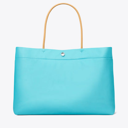 Tory Burch Ella Twist Reversible Tote Soft Turquoise