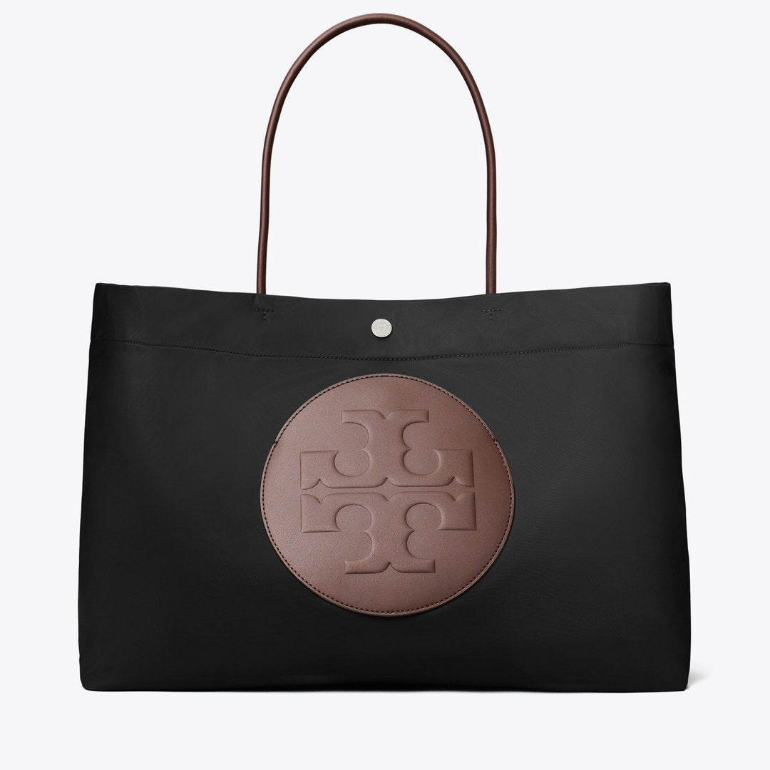 Tory Burch Ella Twist Reversible Tote Black