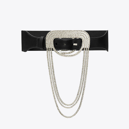 Tory Burch Embellished Belt Black