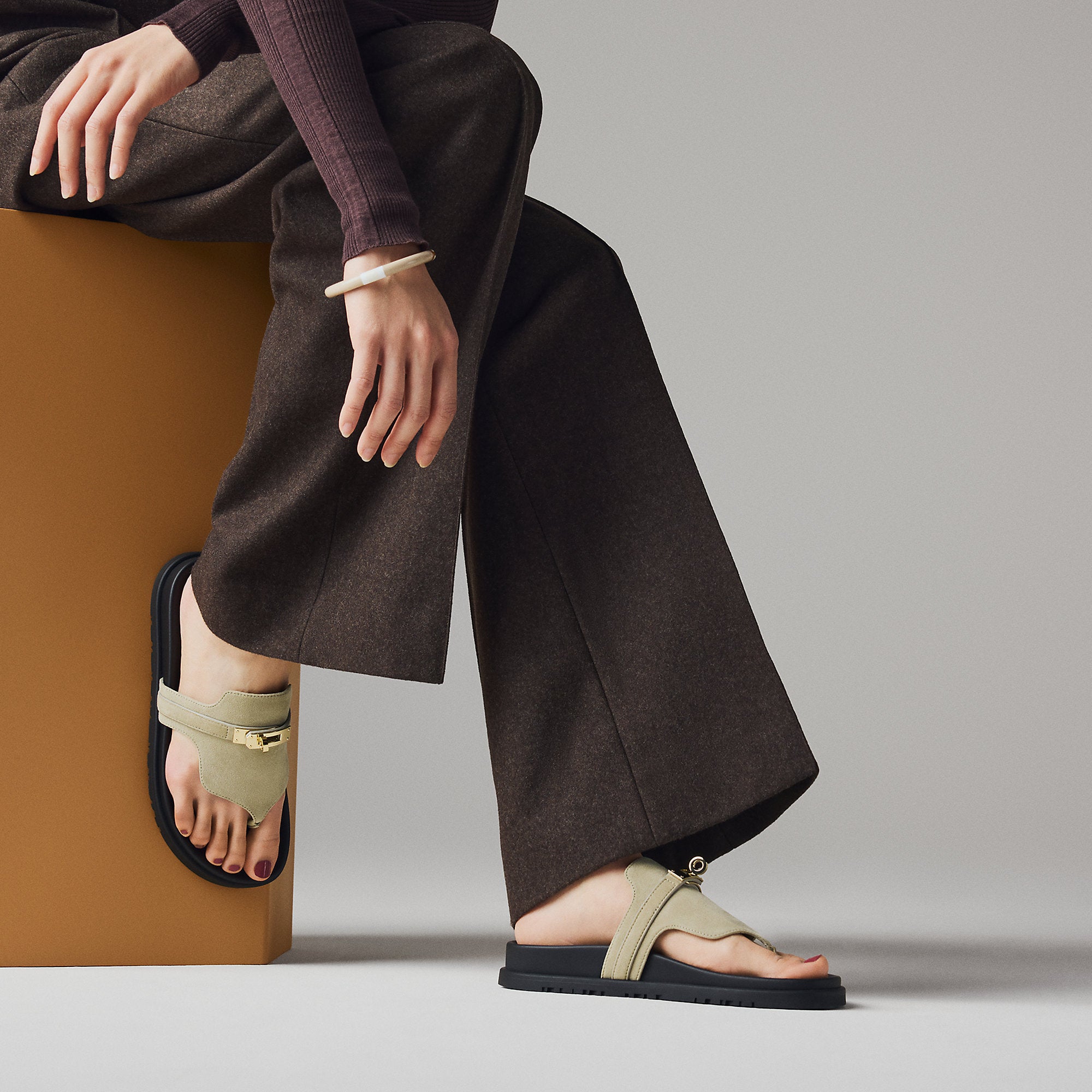  Hermes Empire Sandal Vert Mosaque