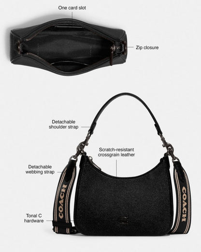 Coach Hobo Crossbody Bag Black