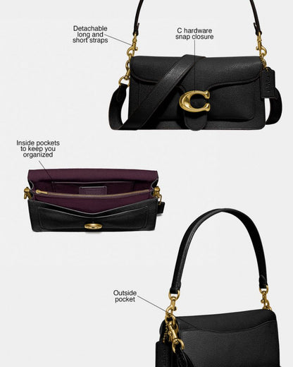 Coach Tabby Shoulder Bag 26 Brass Dark Stone