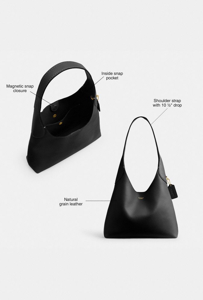 Coach Brooklyn Shoulder Bag 28 Brass Black